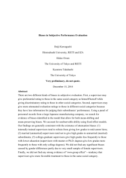 Biases in Subjective Performance Evaluation Daiji Kawaguchi