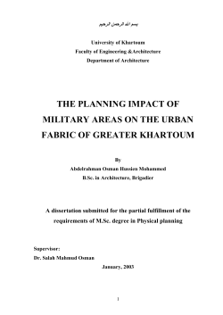 the planning impact of military areas on the urban fabric of greater