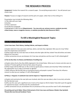 To Kill a Mockingbird Research Topics copy