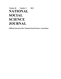 national social science journal - National Social Science Association