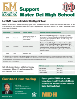 Support Mater Dei High School