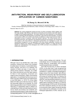 anti-friction, wear-proof and self-lubrication application of carbon