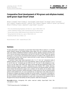 Comparative floral development of Mir-grown and ethylene