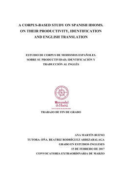 a corpus-based study on spanish idioms. on their productivity