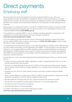 Direct Payments - employing staff