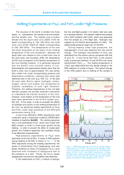 Melting Experiments on Fe 3 C and FeH x under High - SPring-8