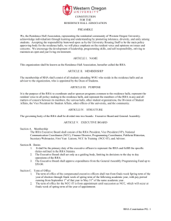 RHA Constitution - Western Oregon University