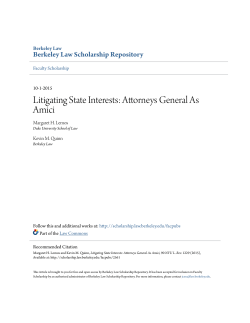 Litigating State Interests: Attorneys General As Amici