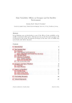 Solar Variability: Effects on Geospace and the Satellite Environment