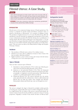 Fibroid Uterus: A Case Study
