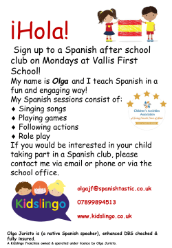After School Spanish Club - Summer 1 2017