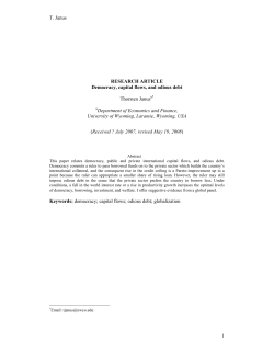 Democracy, Capital Flows, and Odious Debt