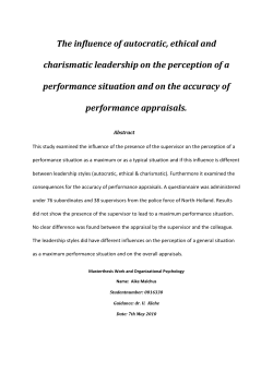 The influence of autocratic, ethical and charismatic - UvA-DARE