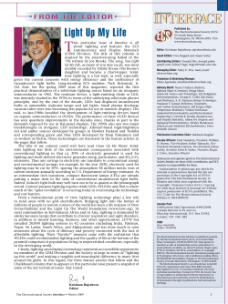 Light Up My Life - The Electrochemical Society