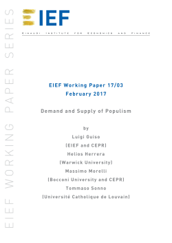 Demand and Supply of Populism