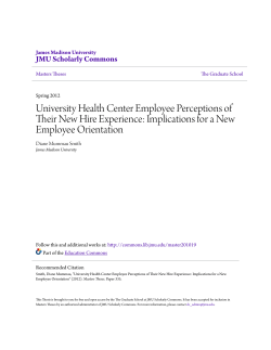 Implications for a New Employee Orientation