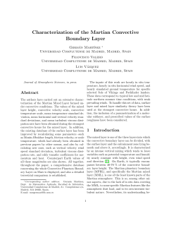 Characterization of the Martian Convective Boundary Layer