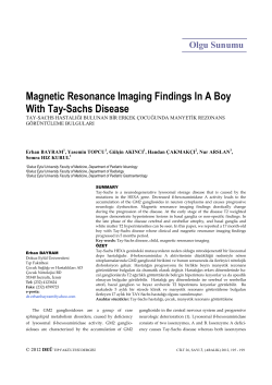 Magnetic Resonance Imaging Findings In A Boy With Tay