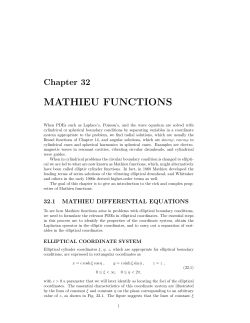 MATHIEU FUNCTIONS