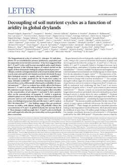 Decoupling of soil nutrient cycles as a function of aridity in