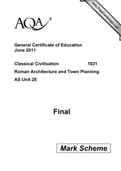 A-level Classical Civilisation Mark Scheme Unit 02