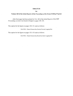 Ocean Drilling Program Initial Reports Volume 160