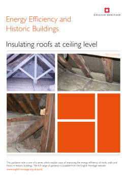 Energy Efficiency and Historic Buildings Insulating roofs at ceiling level