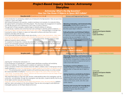 Astronomy Storyline - Project-Based Inquiry Science&trade; CyberPD