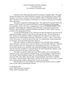 ASES Guide to Shoulder Disorders_Final Document