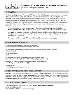 Berkeley Undergraduate Dream Act Aid