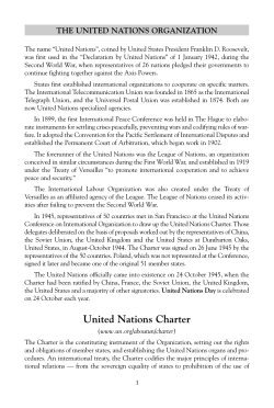 General Information about the UN, the General Assembly, and the