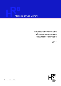 Directory of courses and training programmes on drug misuse in