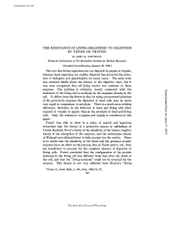 THE RESISTANCE OF LIVING ORGANISMS TO DIGESTION BY