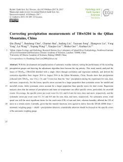 Correcting precipitation measurements of TRwS204 in the Qilian