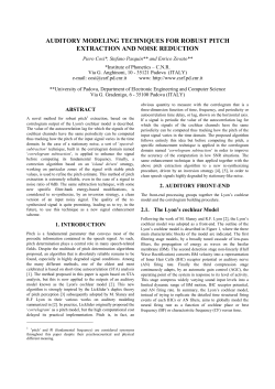 auditory modeling techniques for robust pitch