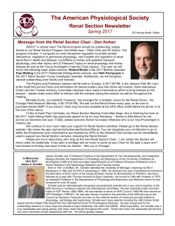 Spring 2017 - American Physiological Society