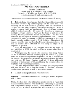 no-net polyhedra - Department of Mathematics