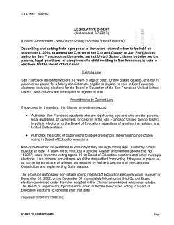Non-Citizen Voting in School Board Elections Legislative