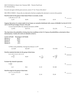 MGF 1106 Math for Liberal Arts I Summer 2008