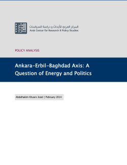 Ankara-Erbil-Baghdad Axis: A Question of Energy and Politics