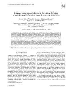 characterization and genetic diversity changes in the slovenian