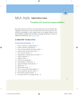 MLA Style - HCC Learning Web