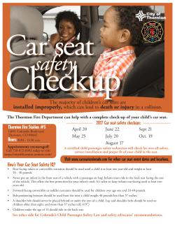 Car seat - City of Thornton