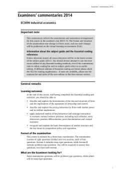 Examiners` commentaries 2014