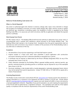 List Of Exempted Permits