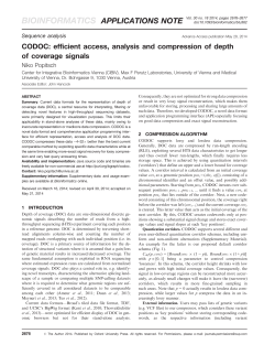 CODOC: efficient access, analysis and compression of depth of