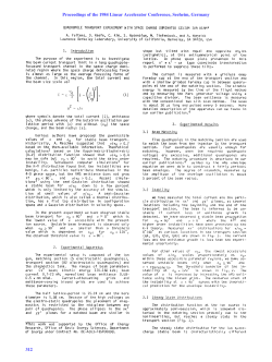 Quadrupole Transport Experiment with Space Charge Dominated