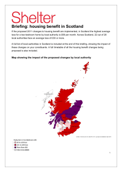 Briefing: housing benefit in Scotland