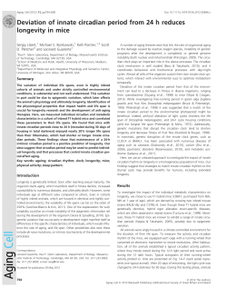 Deviation of innate circadian period from 24h reduces longevity in