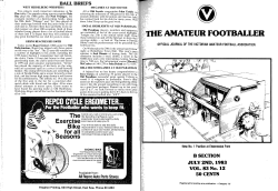the amateur footballer - Victorian Amateur Football Association